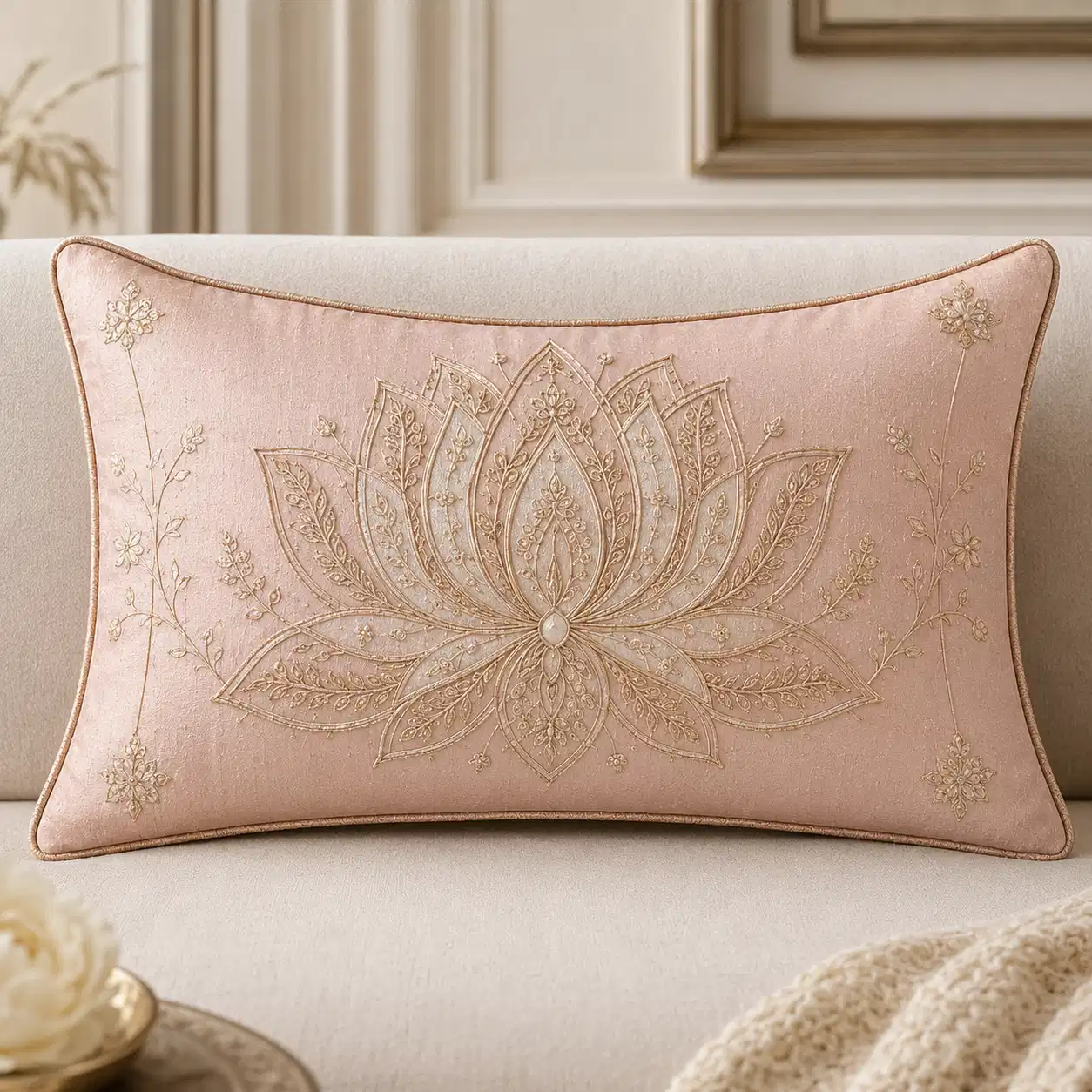 blush-lotus-royale-lumbar-cushion-cover