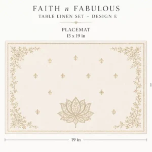 Ivory Lotus Signature Placemat Set