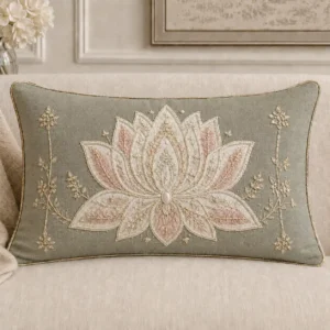Sage Lotus Serenity Lumbar Cushion Cover