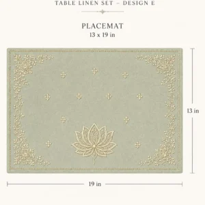 Sage Lotus Signature Placemat Set