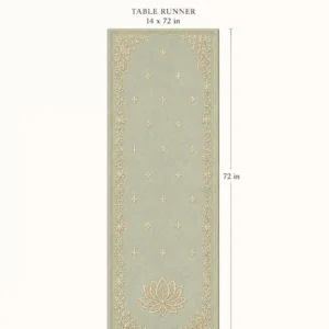 Sage Lotus Heritage Table Runner