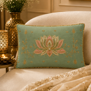 Sage Lotus Serenity Lumbar Cushion Cover