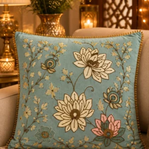 Sage Lotus Heirloom Cushion Cover