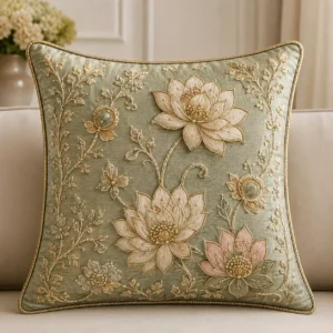 Sage Lotus Heirloom Cushion Cover
